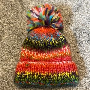 Spyder Crochet Fleece Pom Beanie